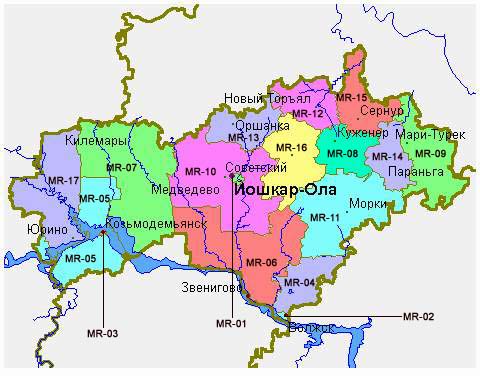 Map Of Russia And The Republics. Maplandia : Republic of Mari